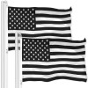 UD_USA Black and White Flag 3x5 Ft 2-Pack 150D Printed