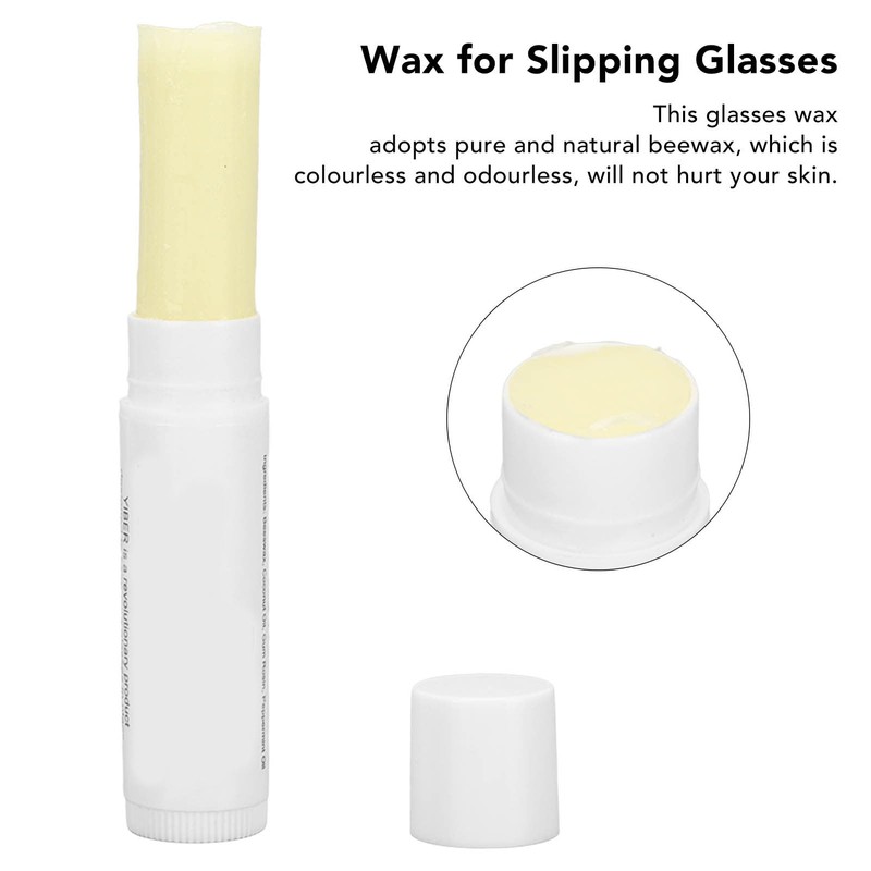 Glasses Wax for Sunglasses Frame, Natural Beeswax, Odourless, Non-Slip, Easy