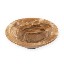 NKlaus Moroccan Aragonite Bowl 11 cm - Hand Carved Moroccan Aragonite Bowl, Ideal for Storing Jewellery and Healing Stones, Spiritual Decoration and Energetic Cleansing 16420