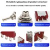 Mini Toggle Switch, Dujelixa Single Sided Reset Switch AC125V 6A