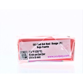 Sculpey Iii Polymer Clay 2oz-Red Hot Red