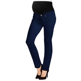 Hybrid & Company Super Comfy Stretch Women's Maternity Bootcut Jeans with Real Pockets PM2835CDS Navy Large