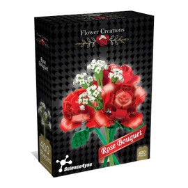 Science4you Bouquet Roses Building Kit for Adult – Build your own Botanical Garden, Have Fun Build Bouquet Roses Have a good time build Artificial Flowers, Building & Modelling Gift for Adults & Kids