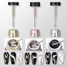 3 Pzas Esmalte De Gel Delineador Metálico Superbrillante                                                                                              
