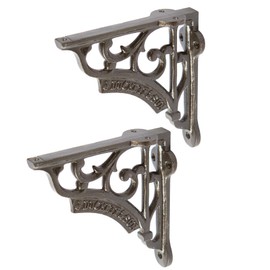 Hammer and Tongs - Ornate Iron Shelf Bracket - D120mm - Raw - Pack of 2
