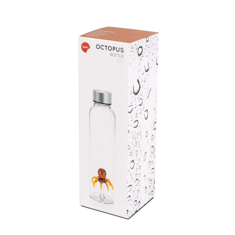 balvi Octopus Water Bottle 0.5 L with Stainless Steel Anti-Drip