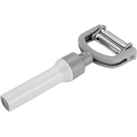ZWILLING Z-Cut 5-in-1 Peeler, Length: 19 cm, Suitable for Left and Right Handed Users, Stainless Steel and Plastic, Grey