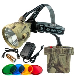 YoTmake Coon Hunting Lights,Camo LED Hunting Headlamp with 6 Lighting Modes, 4 Powerful LEDs, Rechargeable Headlight Waterproof for Coon, Coyotes, Hog, Predators