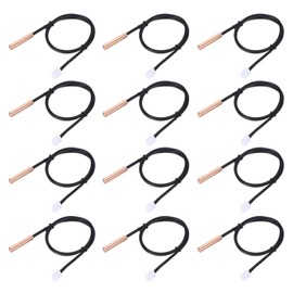 PATIKIL 20K NTC Temperature Sensor, 12 Pcs 15.7 Inch 1% 3950 Waterproof Copper Temperature Sensor Probe Temp Sensor Digital Temperature Transmitter Extension for Air Conditioner Fridge
