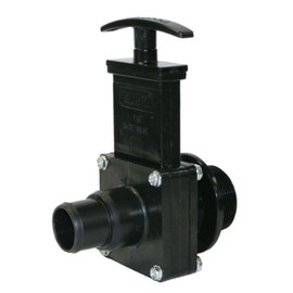 Valterra 7134 ABS Gate Valve, Black, 1-1/2" Stepdown Pool Hose x MPT