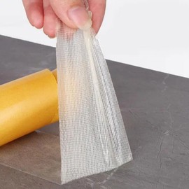 2Pcs Double Sided Tape Heavy Duty, (5m*1cm and 5m*2cm) Extra Large Universal High Tack Mounting Tape, Strong Wall Adhesive Strips Fiberglass Mesh, Sticky Resistant Clear Tape,