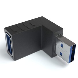 JAMEGA - USB 3.0 Angle Adapter 270° | A Male to A Female Angle Plug Coupling Compatible with All Cables