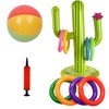 Inflatable Cactus Ring Throwing Game Set, 1 Inflatable Cactus, 1