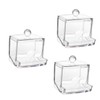 STOBAZA 3pcs Box Cotton Buds Box Acrylic Storage Case for