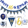 18Pcs Navy Blue 30th Birthday Decorations for Him,Men,30th Birthday Banner