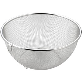 Yoshikawa SJ1384 Round Colander, 9.4 inches (24 cm), Ring Included, Perfect Fit, Made in Japan