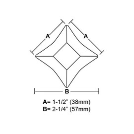 1.5"X 1.5"X 2.25" Beveled Glass Stars - 10 Pieces