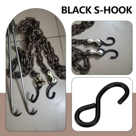 VGOL 4pcs Ratchet Strap S Hook Load 600KG Heavy Duty Ratchet Hook S Hook Ratchet Strap Hooks Replacement for Ratchet Tie Down Straps Boats Docks Trailers