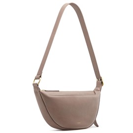 Kattee Crossbody Purses for Women, Leather Sling Bag, Small Women's Shoulder Handbags with Adjustable Strap, Khaki