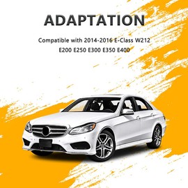 YOCENSE W212 Grill GT-Style Compatible for 2014-2016 E-Class E200 E250 E300 E350 E400 Front Grille With Camera Hole ALL Gloss Black