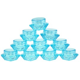 Wowlife - 50 tarros de plástico vacíos de 5 gramos y 5 ml para crema, sombra de ojos, uñas, polvo, joyas, bálsamos labiales, tóneres, Azul