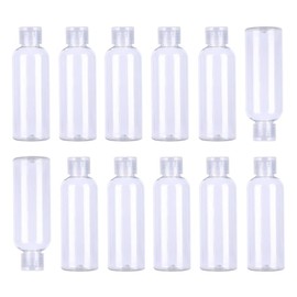 GYWHOOFT 12 Pieces Travel Bottles (100 ml), Empty Plastic Travel Bottles to Fill Empty Plastic Travel Bottles with Flip Top Cap
