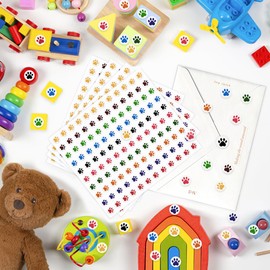 6000 PCS Paw Print Stickers, 50 Sheets Small Dog Paw Stickers 10 Colors Mini Dog Puppy Paw Prints Labels Cute Reward Sticker for Kids Classroom Behavior Chart Sticker for Students Teachers Supplies