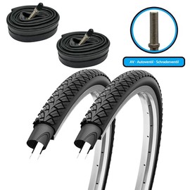 2er Set Fahrradreifen 28x1,50 Zoll 40-622 700x38c mit Autoventil Schl√§uchen AV