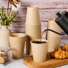 LITOPAK 100 Pack 10 oz Kraft Paper Coffee Cups for