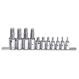 Genius Tools 11 Piece 3/8" & 1/2" Dr. Ribe Bit Socket Set BS-3411S