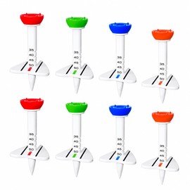 MZsplus Golf Tees 8-Piece Set Adjustable Tee 5-Level Height Adjustment Perfect for Gifts and Competition Prizes (8 pieces)