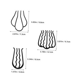 BIUDECO U Shape Metal Hair Combs Fine Tooth Wide Tooth for Buns Updos Hair Styling Tool Set