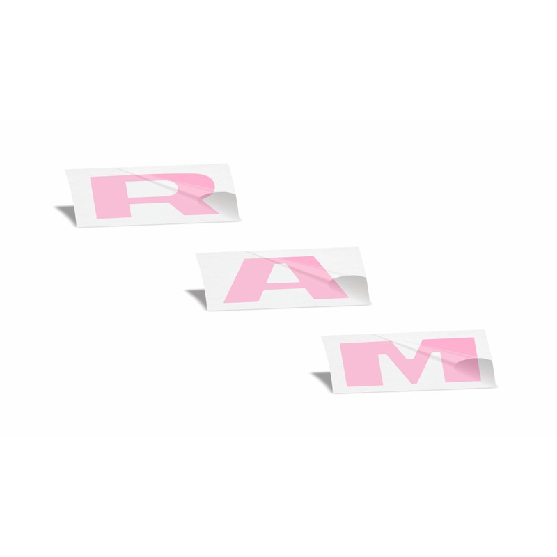 RAM Grille Emblem Overlay Decal Stickers 2025 Ram 1500 (Color: