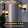 Dynaming 2 Pack Solar Flame Wall Lanterns Outdoor, Solar Powered