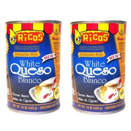 Ricos White Queso Blanco Restaurant Style Cheese Sauce (15 oz Cans) 2 Pack