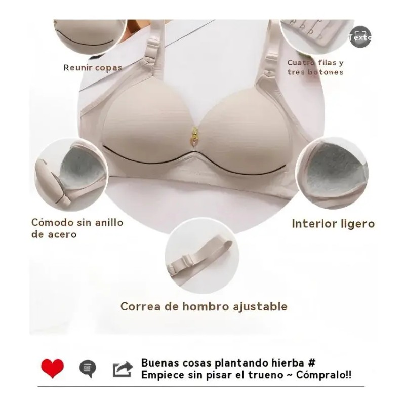 Paquete 4 Brassier Sin Varillascomodo Y Moderno Respirable