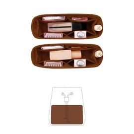 KINGS IN BAG Organizer for Luxury Bag with Silky Satin, Tote Bag Inner and Purse Bags Storage Fit for Neonoe BB/MM/2022 MM Bags, Multiple Pockets Capacity, Lightweight for Daily Use(Gold, Neonoe BB)