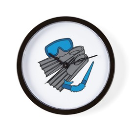 CafePress Snorkel Gear 10" Wall Clock for Livingroom, Kitchen, or Office