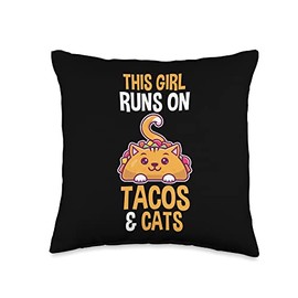 Cats Tacos Throw Pillow