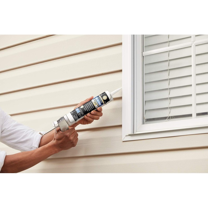 GE Supreme Silicone Caulk for Window & Door, Clear, 10.1