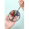 JSDDE 7 Chakra Reiki Healing Crystal Life Tree Hanging Ornament