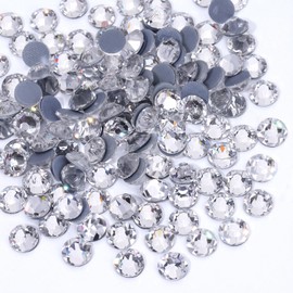 Novani Hotfix Rhinestones 1440pcs Clear Round Iron on Rhinestone Style 2088 Sparkly Crystal Gemstones for Fabric and Crafting, SS40 (8.3-8.6mm)