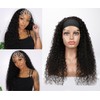Headband Wig Human Hair Kinky Curly 20 inch None Lace