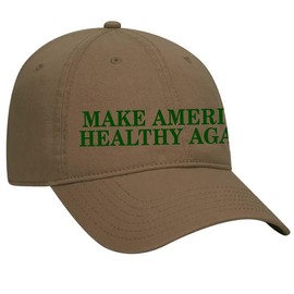 Trenz Shirt Company MAHA Hat Make America Healthy Again Nutrition and Wellness Twill Dad Hat Baseball Cap, Coyote Brown