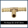 INFINAUTO Car 5/16" 8mm Brass Barb Hose Fitting Tee T