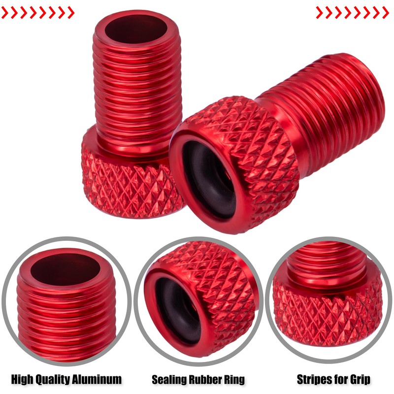 MEAJOO 2PCS Presta Valve Adapter, Aluminum Convert Presta to Schrader