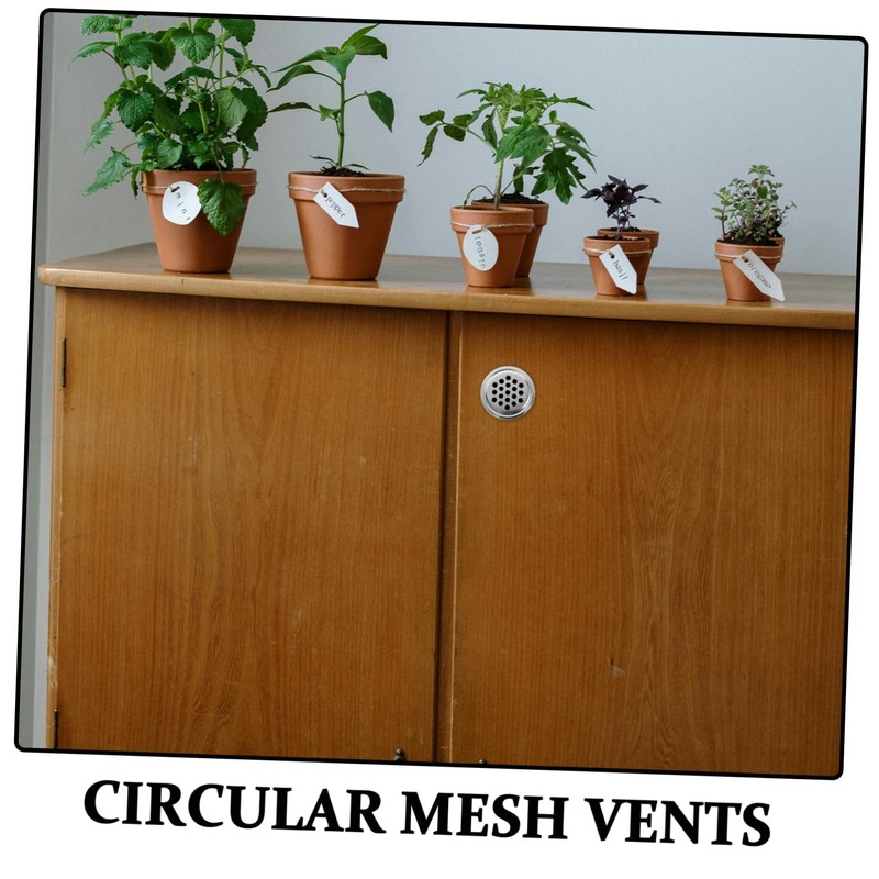 KONTONTY Modern Mesh Vent Covers 10 Pcs Stainless Steel Circular