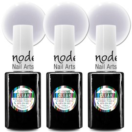 SheModern CHROME CLEAR Adhesive Base Gel Polishes Collection For Use as Creative Dry Coloring with Chrome Pigment Powder