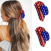 2 PCS 4th of July Hair Claw Clip Acrylic Hat