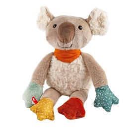 sigikid 43219 Cuddly Toy Koala Patchwork Sweety, Yellow for Girls and Boys from 0 to 8 Years